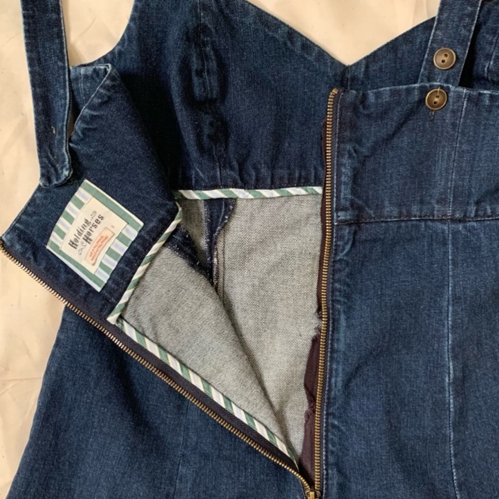 Anthropologie Holding Horses Denim Dress Size 6 - Picture 3 of 9